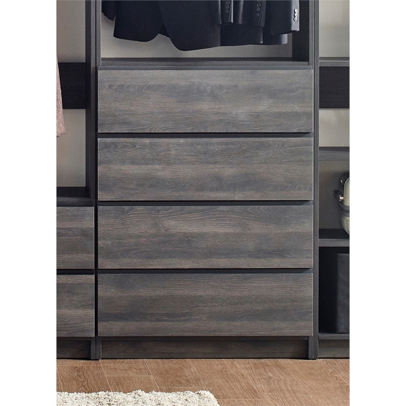 Prosper Gray Freestanding Walk in Wood Closet System