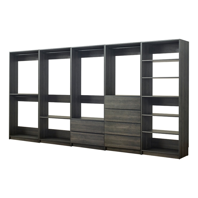 Prosper Gray Freestanding Walk in Wood Closet System