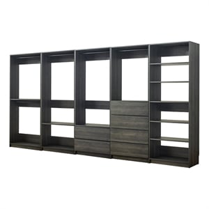 Prosper Gray Freestanding Walk in Wood Closet System