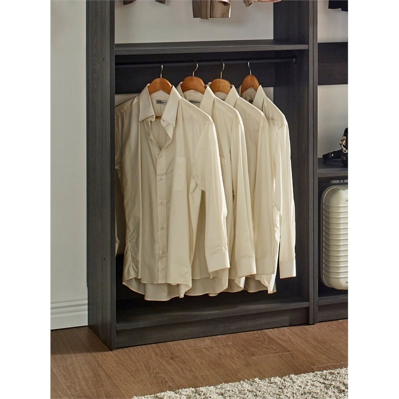 Prosper Gray Freestanding Walk in Wood Closet System