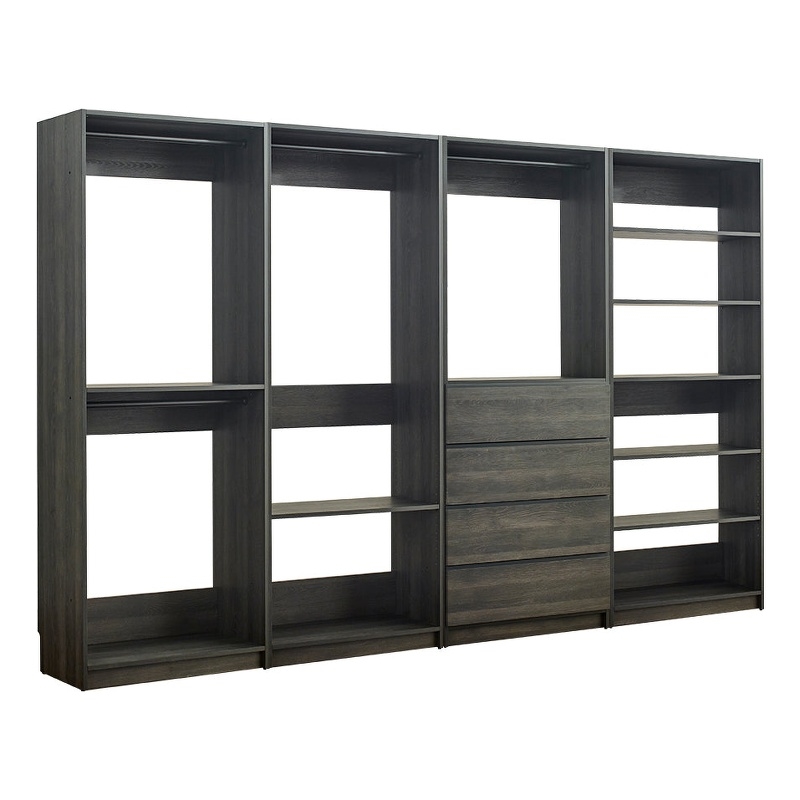 Prosper Gray Freestanding Walk in Wood Closet System