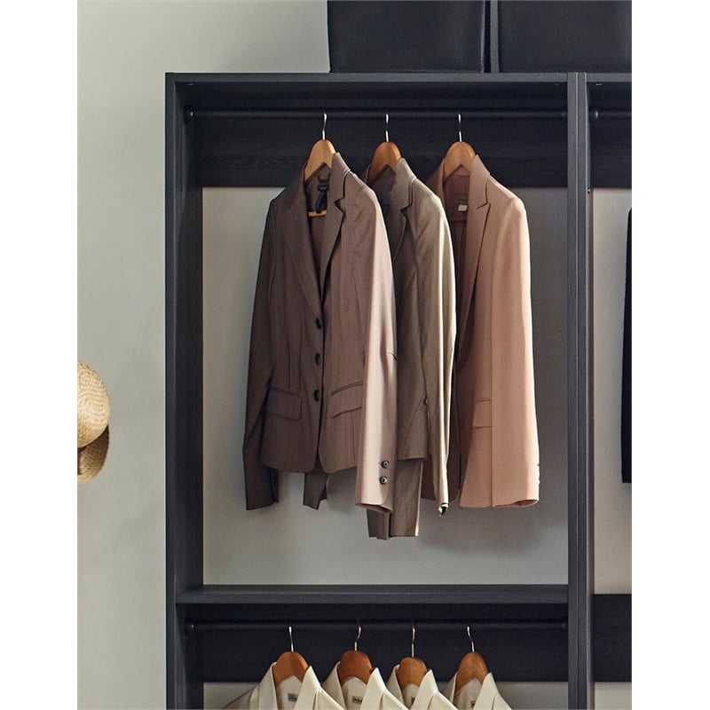 Prosper Gray Freestanding Walk in Wood Closet System