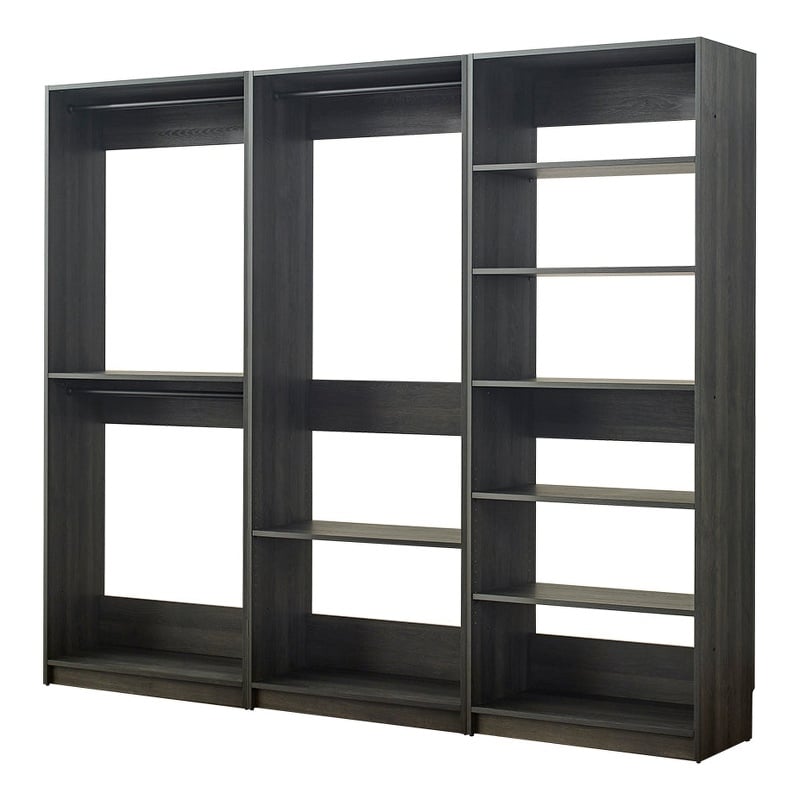 Prosper Gray Freestanding Walk in Wood Closet System