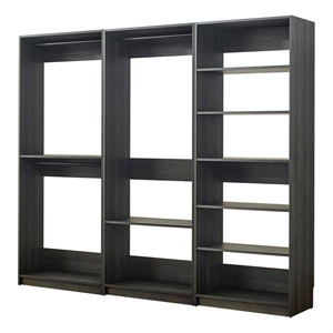 Prosper Gray Freestanding Walk in Wood Closet System