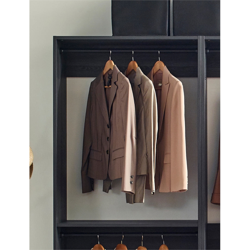 Prosper Gray Freestanding Walk in Wood Closet System