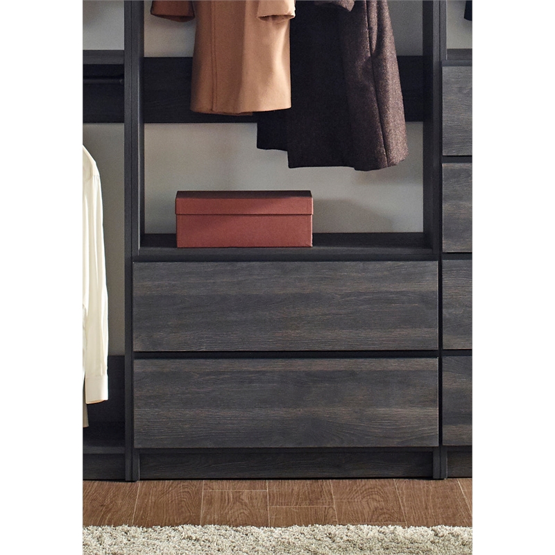 Prosper Gray Freestanding Walk in Wood Closet System