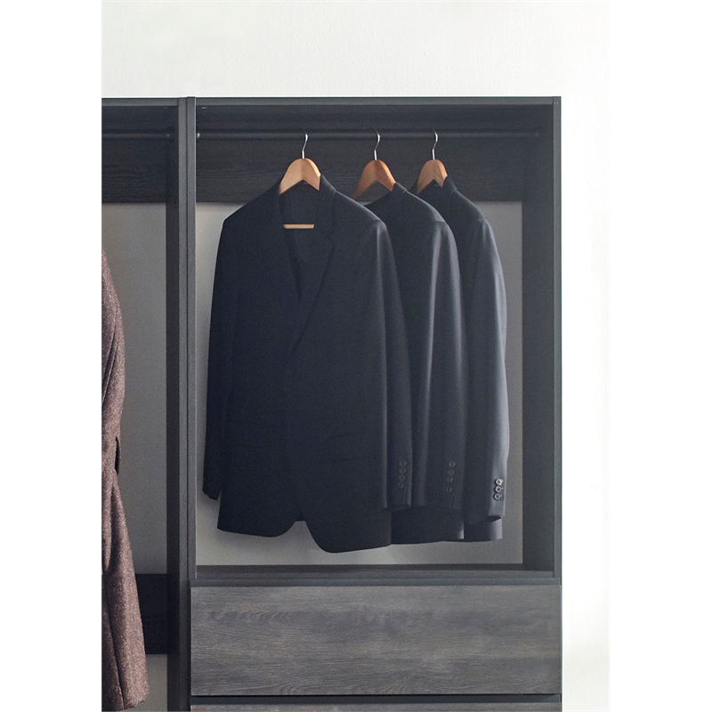 Prosper Gray Freestanding Walk in Wood Closet System