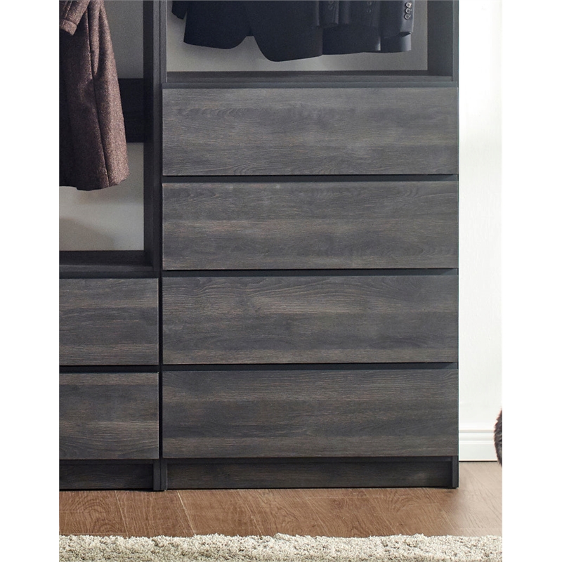 Prosper Gray Freestanding Walk in Wood Closet System