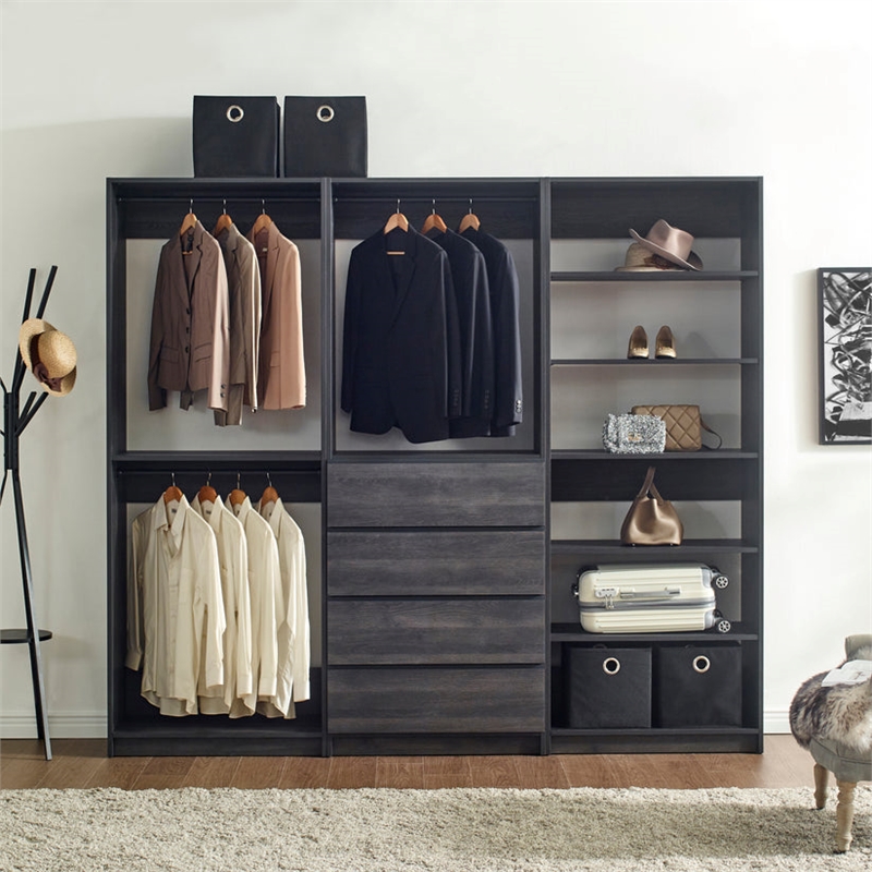 Choco closet◎　1120 Klair Living Monica 96 in. W Rustic Gray Walk-in Wood Closet