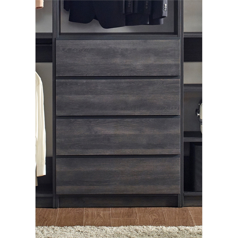 Prosper Gray Freestanding Walk in Wood Closet System