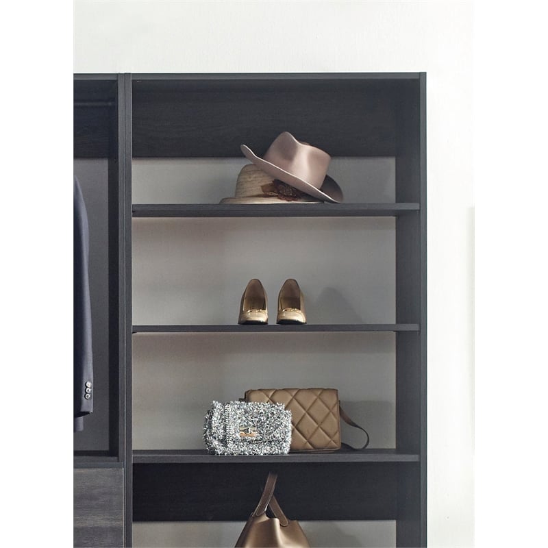 Prosper Gray Freestanding Walk in Wood Closet System