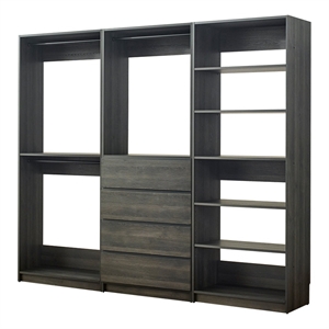 Prosper Gray Freestanding Walk in Wood Closet System