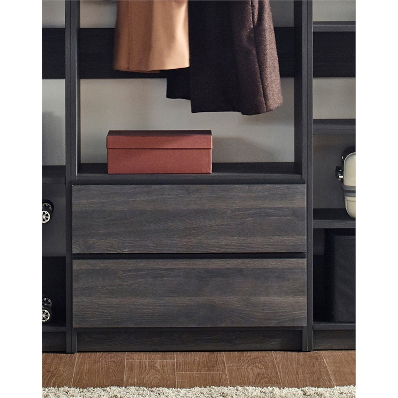 Prosper Gray Freestanding Walk in Wood Closet System