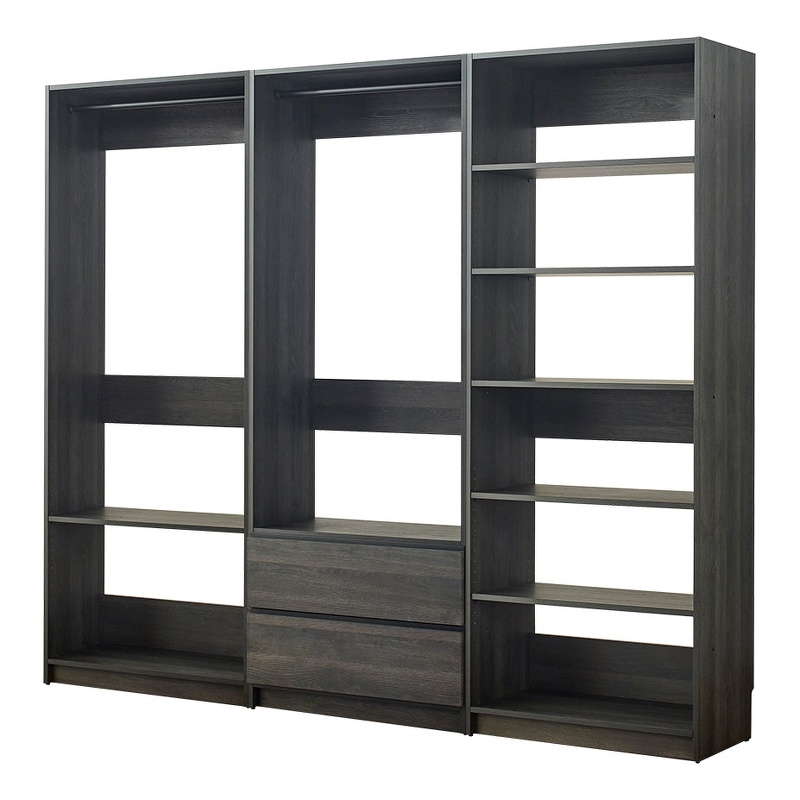 Prosper Gray Freestanding Walk in Wood Closet System