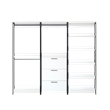 Klair Living Fiona Walk-in Closet System in White Wood/Black Metal Frame