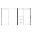 Klair Living Fiona Walk-in Closet System in White Wood/Black Metal Frame