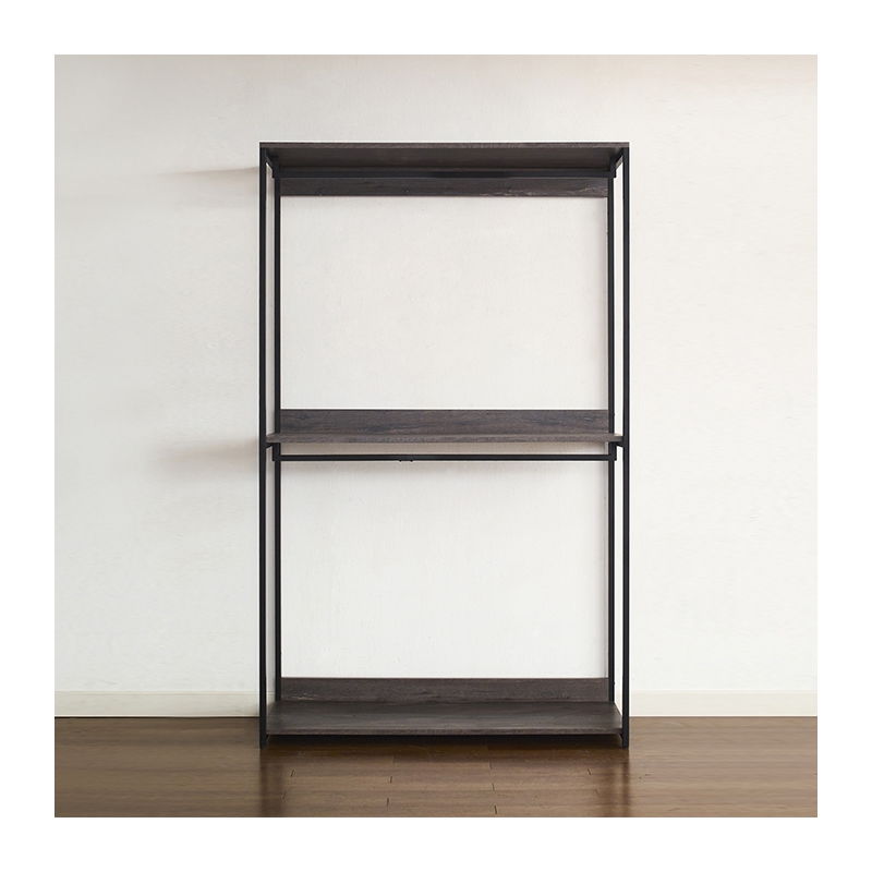 Klair Living Monica Wood Walk-in Closet System in Rustic Gray