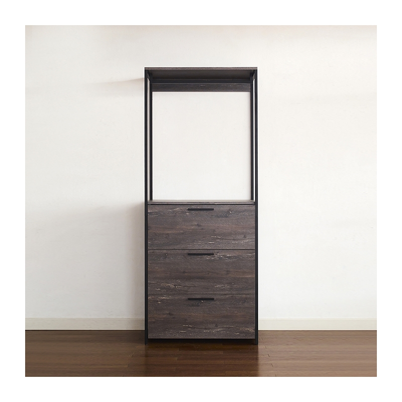 Klair Living Monica Wood Walk-in Closet System in Rustic Gray