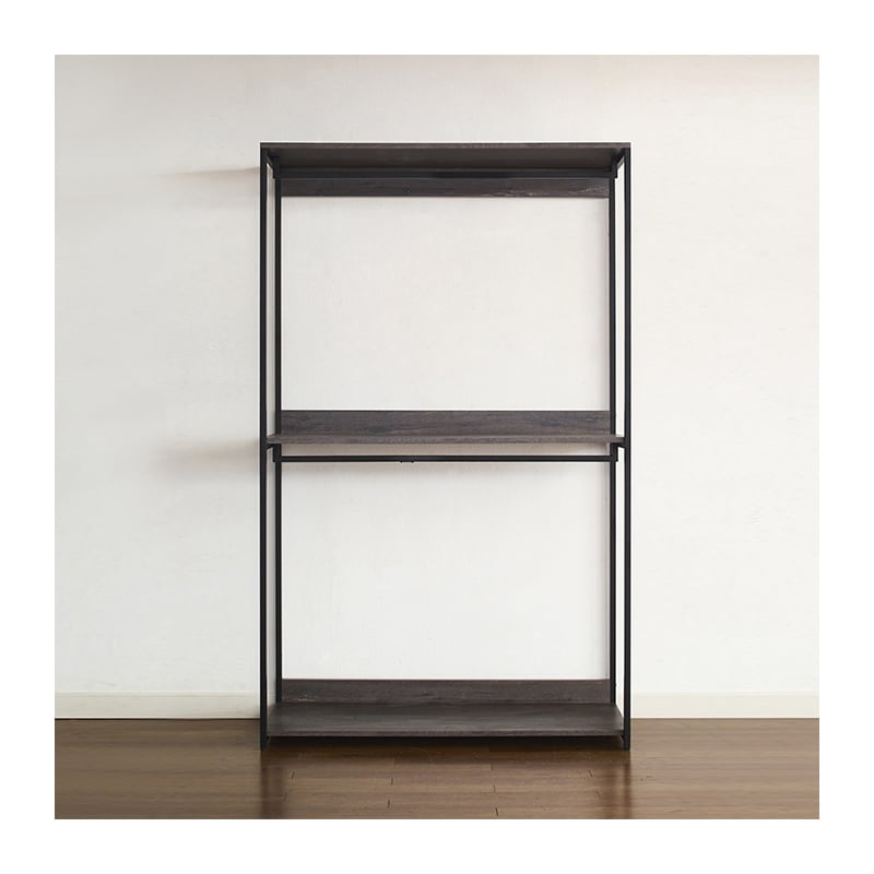 Klair Living Monica Wood Walk-in Closet System in Rustic Gray