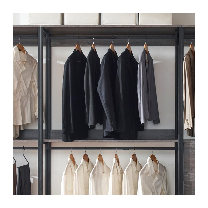 Klair Living Monica Wood Walk-in Closet System in Rustic Gray