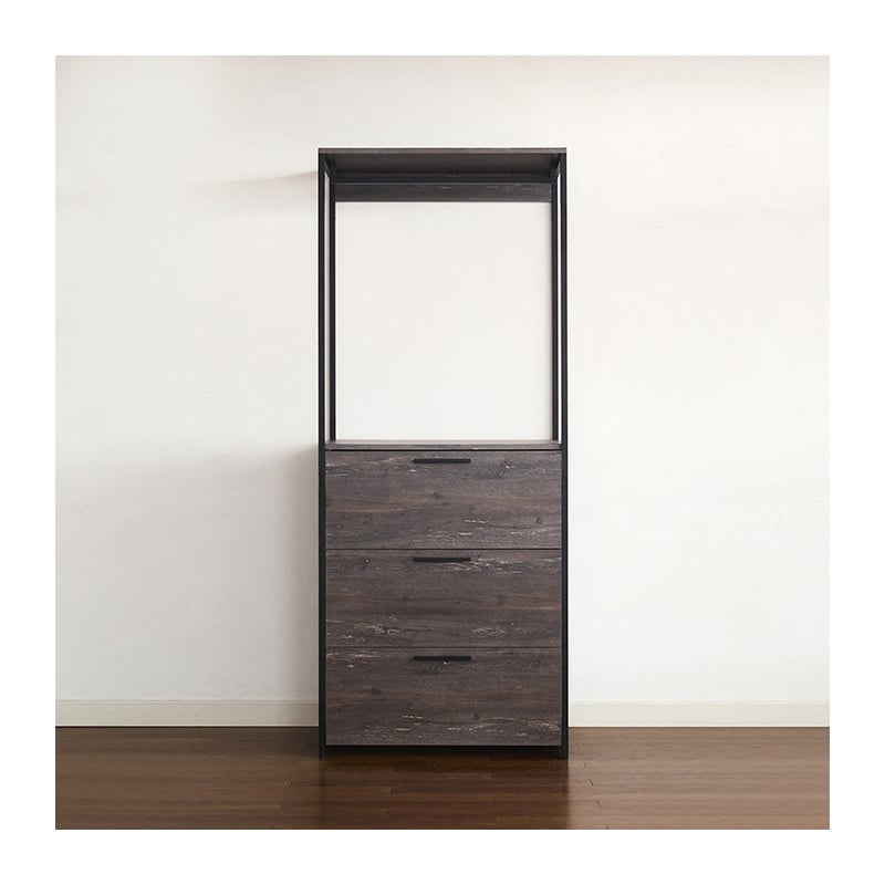 Klair Living Monica Wood Walk-in Closet System in Rustic Gray