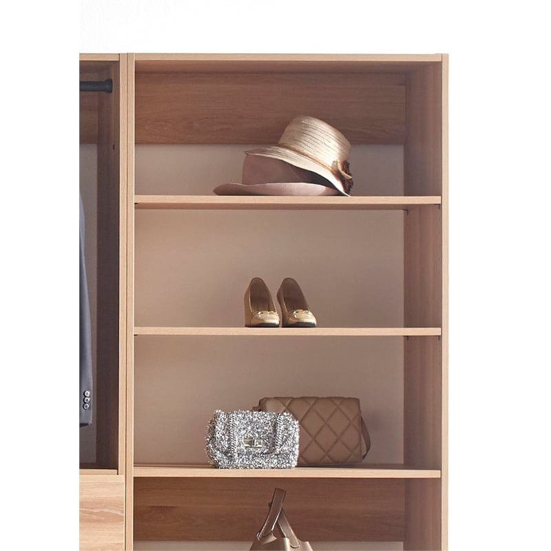 Prosper Oak Freestanding Walk in Wood Closet System