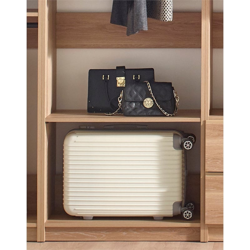 Prosper Oak Freestanding Walk in Wood Closet System