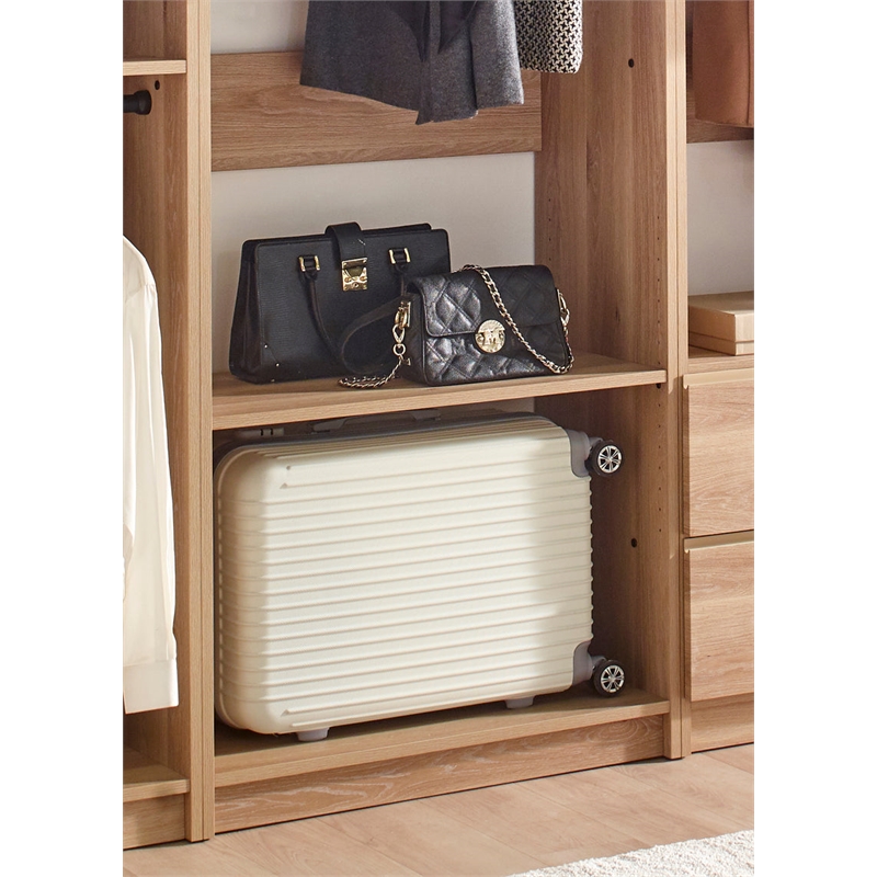 Prosper Oak Freestanding Walk in Wood Closet System