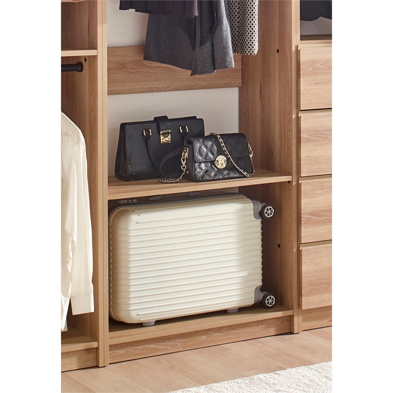 Prosper Oak Freestanding Walk in Wood Closet System