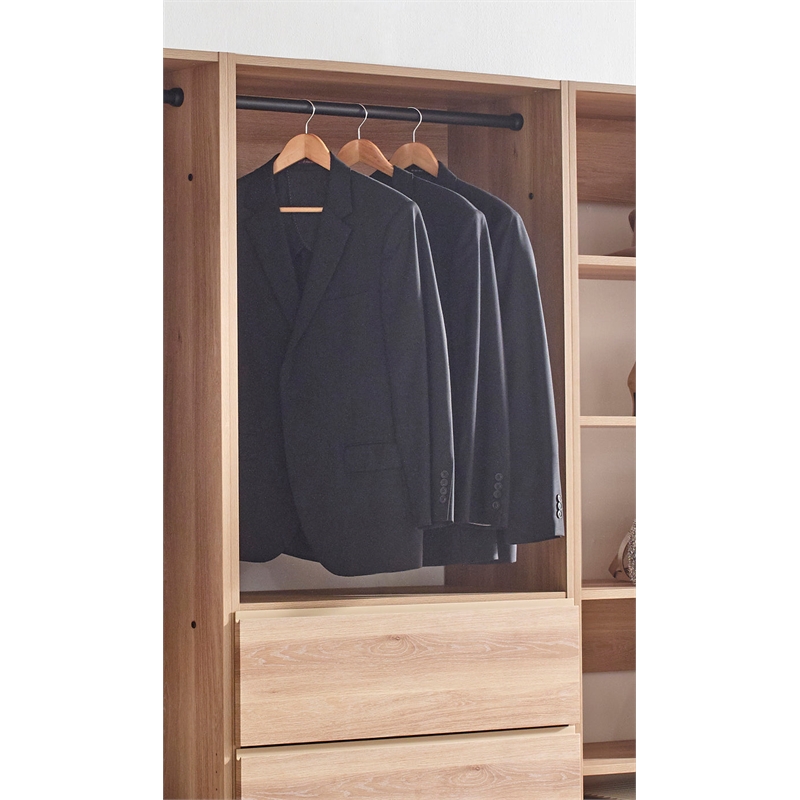 Prosper Oak Freestanding Walk in Wood Closet System
