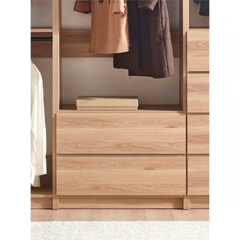 Klair Living Prosper Freestanding Walk in Wood Closet System in Oak