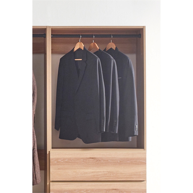 Klair Living Prosper Freestanding Walk in Wood Closet System in Oak