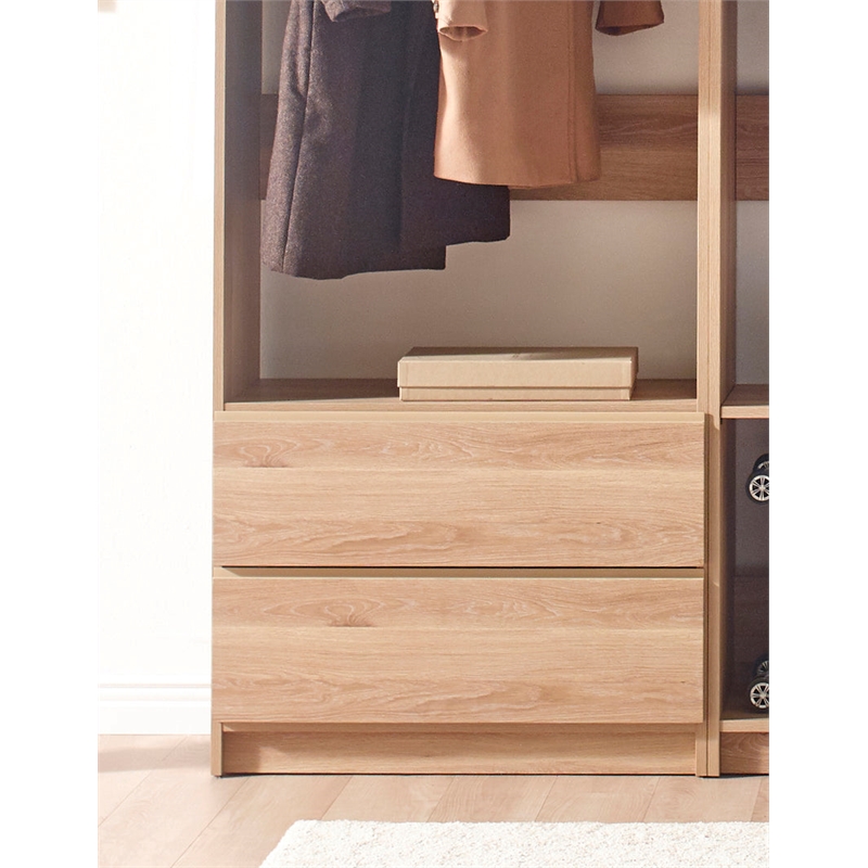 Prosper Oak Freestanding Walk in Wood Closet System