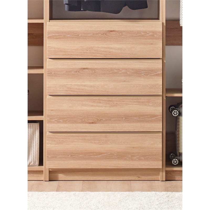 Prosper Oak Freestanding Walk in Wood Closet System