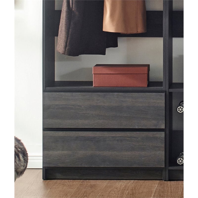 Prosper Gray Freestanding Walk in Wood Closet System