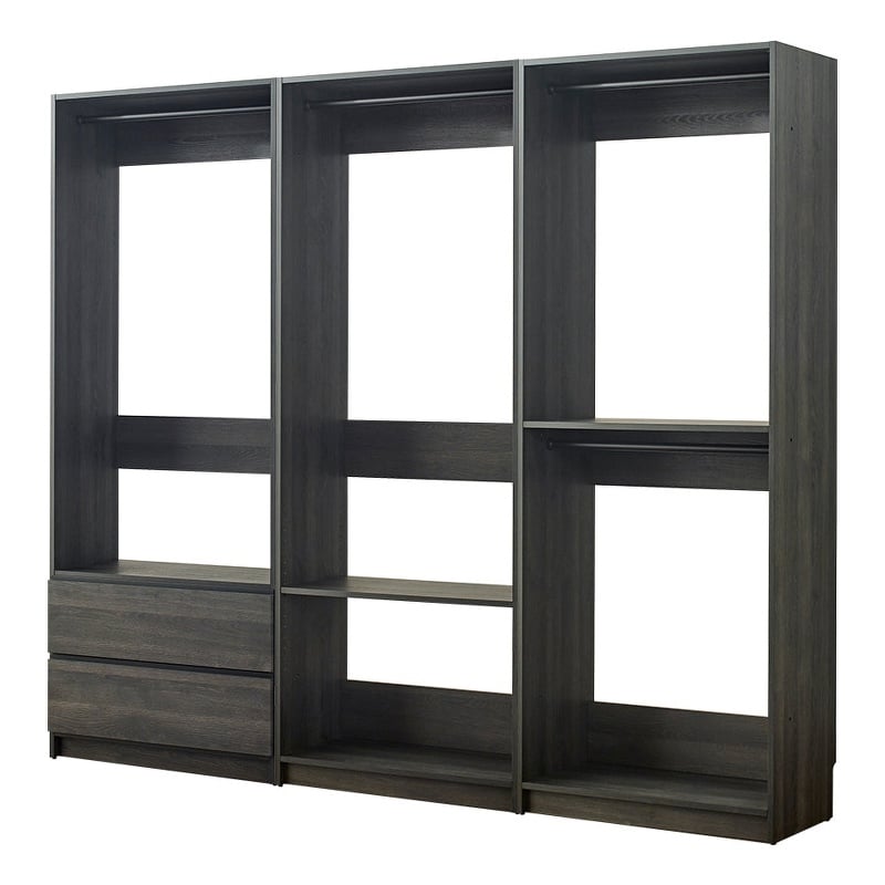 Prosper Gray Freestanding Walk in Wood Closet System