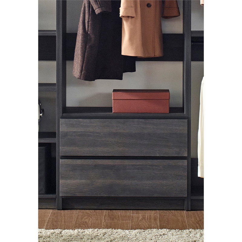 Prosper Gray Freestanding Walk in Wood Closet System