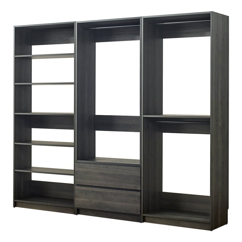Prosper Gray Freestanding Walk in Wood Closet System