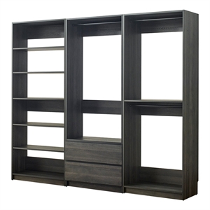 Prosper Gray Freestanding Walk in Wood Closet System