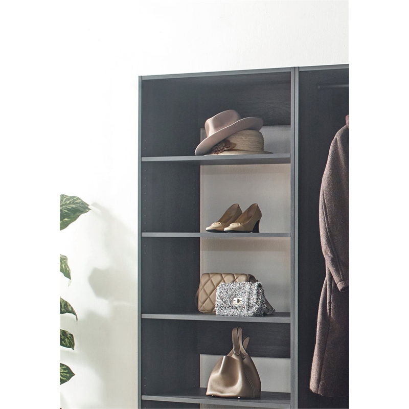 Prosper Gray Freestanding Walk in Wood Closet System