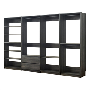 Prosper Gray Freestanding Walk in Wood Closet System