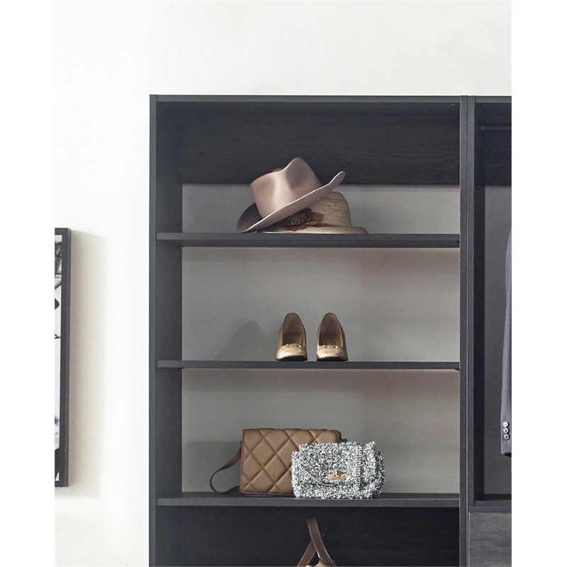 Prosper Gray Freestanding Walk in Wood Closet System