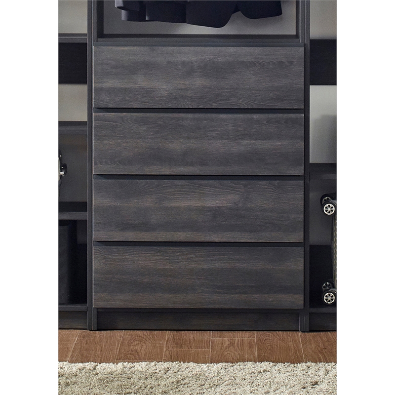 Prosper Gray Freestanding Walk in Wood Closet System