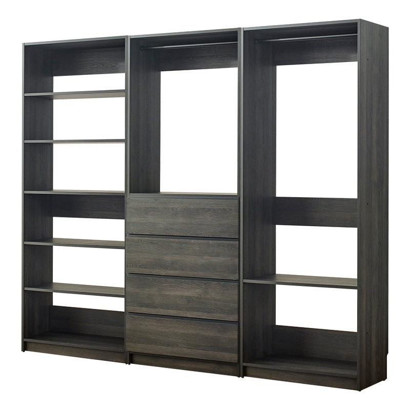 Prosper Gray Freestanding Walk in Wood Closet System