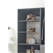 Klair Living Prosper Freestanding Walk in Wood Closet System in Dark Gray