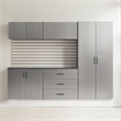Klair Living Astro Series Garage Cabinet Set B (6-Piece) in Metallic Gray