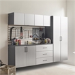Klair Living Astro Series Garage Cabinet Set B (6-Piece) in Metallic Gray