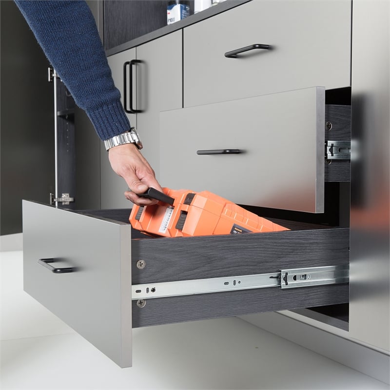 Klair Living Astro Series Garage Cabinet Set B (6-Piece) in Metallic Gray