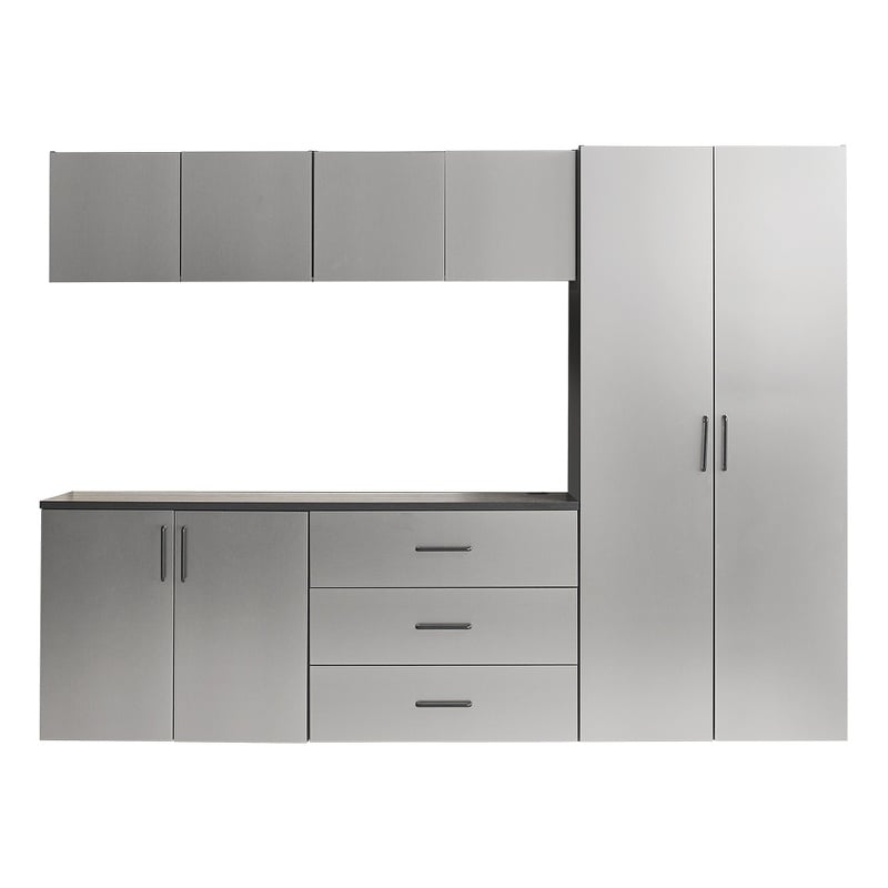 Klair Living Astro Series Garage Cabinet Set B (6-Piece) in Metallic Gray