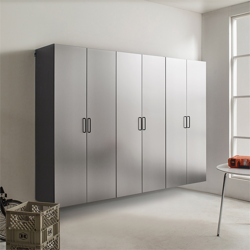 Klair Living Astro Series Garage Cabinet Set D (3-Piece) in Metallic Gray